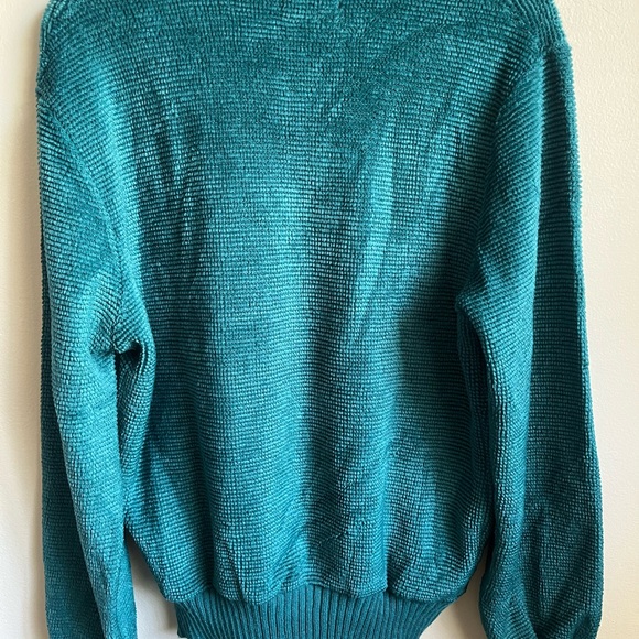 Vintage Velour Pullover Sweater Thick Chunky Warm Cozy Textured Boho Size Medium - Picture 8 of 9